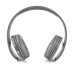 Premium Multi Function Partial Foldable FM Bluetooth Wireless Stereo Headset Headphone for iPhone Samsung iPad Tablet - White / Grey