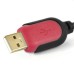 Premium Nylon Net Cord USB Data Sync Charging Cable for Samsung Galaxy S3 / S4 / Note 2 - Black / Red