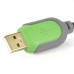 Premium Nylon Net Cord USB Data Sync Charging Cable for Samsung Galaxy S3 / S4 / Note 2 - Grey / Green