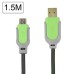 Premium Nylon Net Cord USB Data Sync Charging Cable for Samsung Galaxy S3 / S4 / Note 2 - Grey / Green