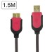 Premium Nylon Net Cord USB Data Sync Charging Cable for Samsung Galaxy S5 Note 3 - Black / Red