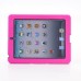 Protective Detachable Silicone And Plastic Hard Case With Stand For iPad 2 / 3 / 4 - Magenta