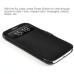 Quality S View Mouse Grain Leather Wake Sleep Flip Case For Samsung Galaxy S4 i9500 - Black