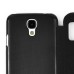 Quality S View Mouse Grain Leather Wake Sleep Flip Case For Samsung Galaxy S4 i9500 - Black