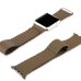 Quilted Genuine Leather With Adjustable Magnetic Closure Watch Band For Apple Watch 38 mm - Brown