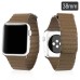 Quilted Genuine Leather With Adjustable Magnetic Closure Watch Band For Apple Watch 38 mm - Brown