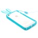 Rabbit TPU Bumper Case with Strap for iPhone 5 iPhone 5S - Light Blue