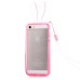 Rabbit TPU Bumper Case with Strap for iPhone 5 iPhone 5S - Pink