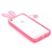 Rabbit TPU Bumper Case with Strap for iPhone 5 iPhone 5S - Pink