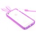 Rabbit TPU Bumper Case with Strap for iPhone 5 iPhone 5S - Purple