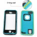 Redpepper Water/Dirt/Shock Proof Waterproof Finger Function ID Touch Back Cover Case for iPhone 5/5S - Light Blue