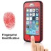 Redpepper Water/Dirt/Shock Proof Waterproof Finger Function ID Touch Back Cover Case for iPhone 5/5S - Red