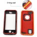 Redpepper Water/Dirt/Shock Proof Waterproof Finger Function ID Touch Back Cover Case for iPhone 5/5S - Red