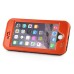 Redpepper Water/Dirt/Shock Proof Waterproof Finger Function ID Touch Back Cover Case with Stand for iPhone 6 / 6s 4.7 inch - Orange