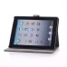 Retro Ancient Style Leather Magnetic Folio Wallet Case For iPad 2 / 3 / 4 - Dark Brown