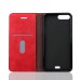 Retro Crazy Horse Leather Case Cover with Card Slot for iPhone 7 Plus - Red