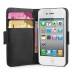 Retro Trend Dual-Magnetic-Clasp Design Folio PU Leather Flip Stand Case Tough Hybrid Cover With Card Slot Holder For iPhone 4S iPhone 4