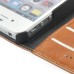 Retro Trend Dual-Magnetic-Clasp Design Folio PU Leather Flip Stand Case Tough Hybrid Cover With Card Slot Holder For iPhone 4S iPhone 4