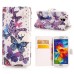 Rhinestone Magnetic Flip Leather Case with Card Slot Cover for Samsung Galaxy S5 G900 - Butterflies