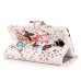 Rhinestone Magnetic Flip Leather Case with Card Slot Cover for Samsung Galaxy S5 G900 - Circle and Butterflies