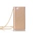 Rhinestone Magnetic Snap PU Leather Chain Handbag Folio Case With Card Slots for iPhone 7 - Gold