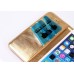 Rhinestone Magnetic Snap PU Leather Chain Handbag Folio Case With Card Slots for iPhone 7 - Gold