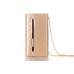 Rhinestone Magnetic Snap PU Leather Chain Handbag Folio Case With Card Slots for iPhone 7 - Gold