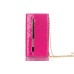 Rhinestone Magnetic Snap PU Leather Chain Handbag Folio Case With Card Slots for iPhone 7 - Magenta