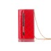 Rhinestone Magnetic Snap PU Leather Chain Handbag Folio Case With Card Slots for iPhone 7 - Red