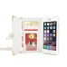 Rhinestone Magnetic Snap PU Leather Folio Case With Card Slots And Straps For iPhone 6 4.7 inch - White