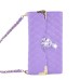 Rhinestone Magnetic Snap PU Leather Folio Case With Card Slots And Straps For iPhone 6 Plus - Light Purple