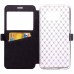 Rhombus Design Window View Flip Stand Leather Wallet Case for Samsung Galaxy S7 Edge - Black