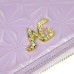 Rhombus Glittering Wallet Design Leather Case with Strap and Metal Chain for iPhone 6 iPhone 4 iPhone 5 Samsung Galaxy S3/4/5 - Light Purple