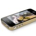 Roadster Logo Twill Pattern Electroplated Hard Case For iPhone 4S - Gold / Porsche