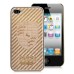 Roadster Logo Twill Pattern Electroplated Hard Case For iPhone 4S - Gold / Porsche