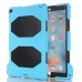 Robot Silicone And Plastic Stand Defender Case With Touch Screen Film for iPad Pro 12.9 inch - Blue