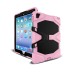 Robot Silicone And Plastic Stand Defender Case With Touch Screen Film for iPad Pro 9.7 inch - Pink