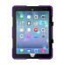 Robot Silicone And Plastic Stand Defender Case With Touch Screen Film for iPad Pro 9.7 inch - Purple