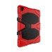 Robot Silicone And Plastic Stand Defender Case With Touch Screen Film for iPad Pro 9.7 inch - Red