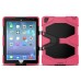 Robot Silicone And Plastic Stand Defender Case With Touch Screen Film for iPad Pro 9.7 inch - Rose red