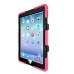 Robot Silicone And Plastic Stand Defender Case With Touch Screen Film for iPad Pro 9.7 inch - Rose red