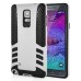 Rocket Style TPU and PC Hybrid Case for Samsung Galaxy Note 4 - Silver