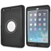 Rotatable Flip Stand Plastic Hard Case Cover For iPad Mini 1/2/3 - Black