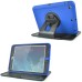 Rotatable Flip Stand Plastic Hard Case Cover For iPad Mini 1/2/3 - Blue