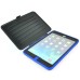 Rotatable Flip Stand Plastic Hard Case Cover For iPad Mini 1/2/3 - Blue