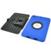 Rotatable Flip Stand Plastic Hard Case Cover For iPad Mini 1/2/3 - Blue