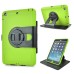 Rotatable Flip Stand Plastic Hard Case Cover For iPad Mini 1/2/3 - Green