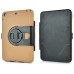 Rotatable Flip Stand Plastic Hard Case Cover for iPad 5 - Coffee