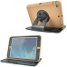 Rotatable Flip Stand Plastic Hard Case Cover for iPad 5 - Coffee