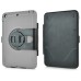 Rotatable Flip Stand Plastic Hard Case Cover for iPad Mini 1/2/3 - Grey